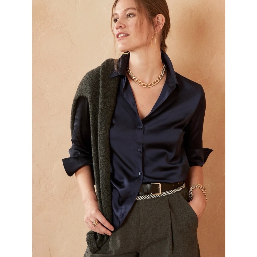 Banana Republic Factory Satin Classic Shirt